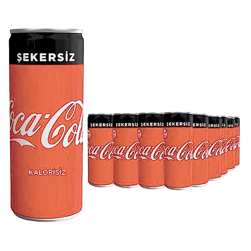 Coca Cola 330 ml Şekersiz 24'lü Paket