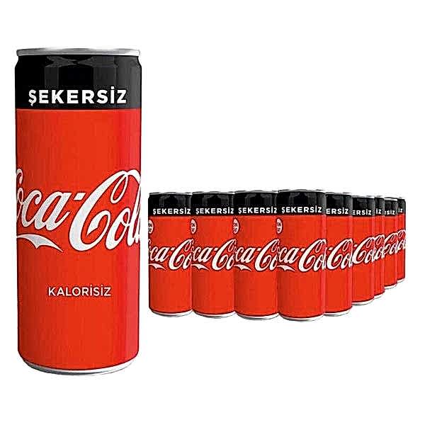 Coca Cola 330 ml Şekersiz 24'lü Paket